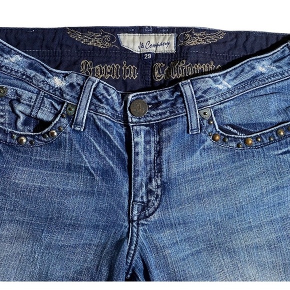 J & Company Womens Vintage Blue Embroidered Jeans - Picture 2 of 12